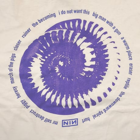 NINE INCH NAILS NIN BOX LOGO AMMONITE WHITE ALL SPORT XL 3033