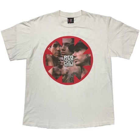 RED HOT CHILI PEPPERS BLOOD SUGAR SEX MAGIK TOUR LOGO & PHOTO WHITE GIANT BY TEE JAYS XL 0523
