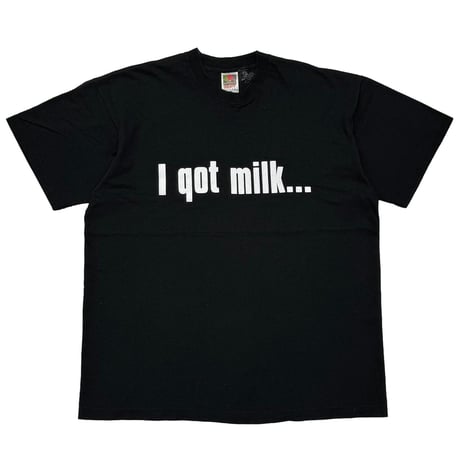 OLD & VINTAGE I got milk ... I need beer! BLACK FRUIT OF THE LOOM XL 7060