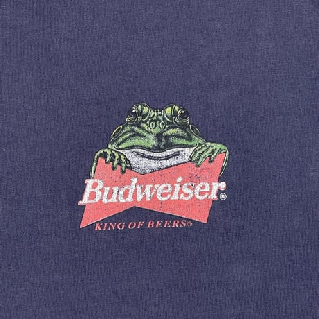 Budweiser FROGS THIS BUD'S FOR YOU NAVY SOF TEE LARGE 0530