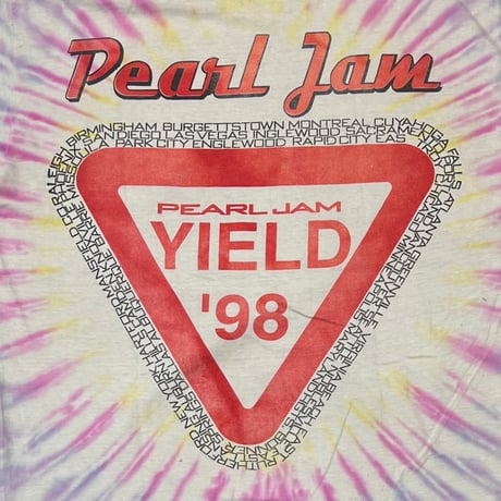 PEARL JAM YIELD '98 TOUR TIE DYE FRUIT OF THE LOOM XL 5687