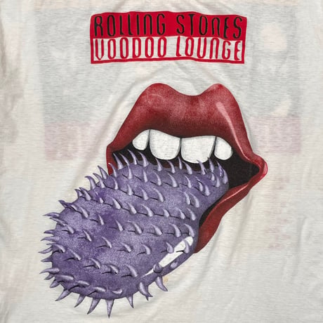 ROLLING STONES SPIKE TONGUE VOODOO LOUNGE TOUR BOOTLEG WHITE FITS LARGE 2798