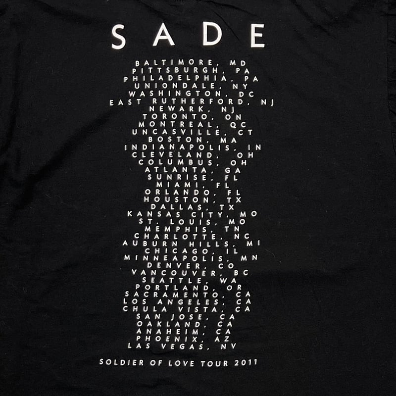 SADE SOLDIER OF LOVE TOUR 2011 TULTEX XL 6382 |