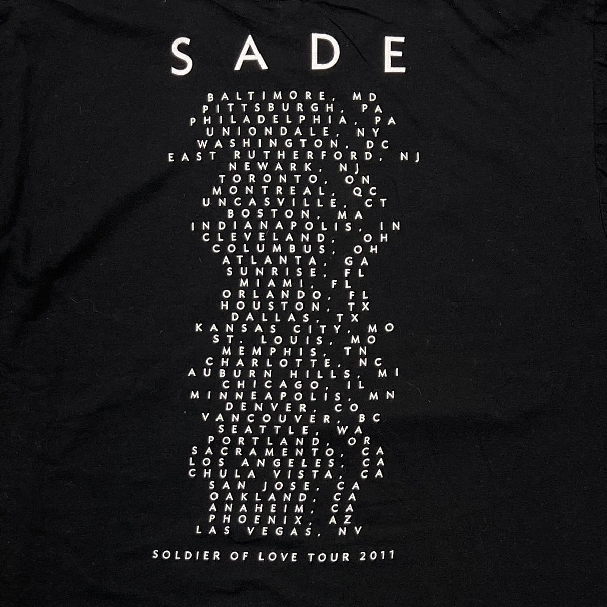 SADE SOLDIER OF LOVE TOUR 2011 TULTEX XL 6382 |