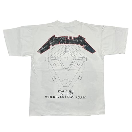 METALLICA 1991 STAGE SET WHEREVER I MAY ROAM WHITE LARGE 8239