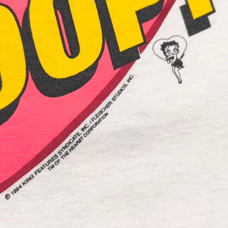 BETTY BOOP BOOP OOP A DOOP ! WHITE FRUIT OF THE LOOM MEDIUM 0079