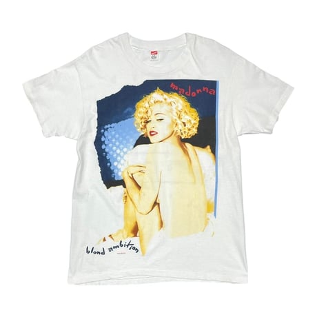 MADONNA BLOND AMBITION TOUR 1990 HANES LARGE WHITE 3990