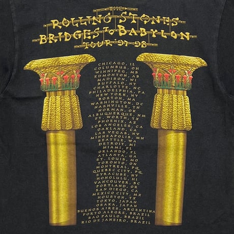 THE ROLLING STONES 1997 BRIDGES TO BABYLON GOLD LIP & TONGUE ANVIL MEDIUM 2768