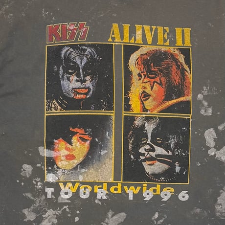 KISS ALIVE WORLD WIDE TOUR 1996 FADED BLACK FITS XL 2018