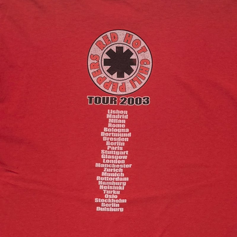 洋楽 G-RAPCONDITION RED RED HOT CHILI PEPPERS 2003 TOUR RED FITS LARGE