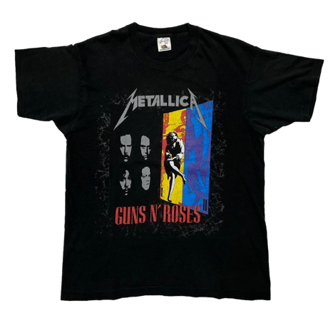 METALLICA × GUNS N ROSES 1992 NORTH AMERICAN TOUR FAITH NO MORE FRUIT OF THE LOOM LARGE 6324