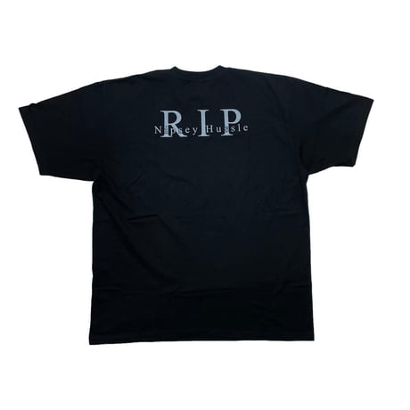 NIPSEY HUSSLE RIP TEE BLACK SHAKA XXL 8044