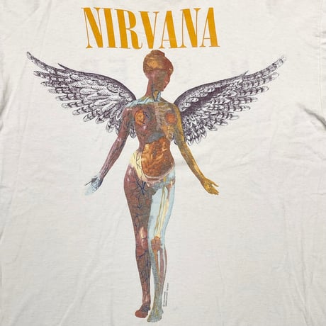 NIRVANA IN UTERO LS WHITE SCREEN STARS XL 8335