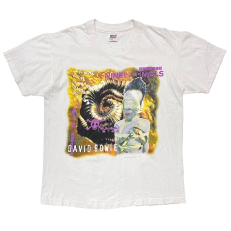 NINE INCH NAILS DAVID BOWIE TOUR 1995 WHITE anvil LARGE 8772