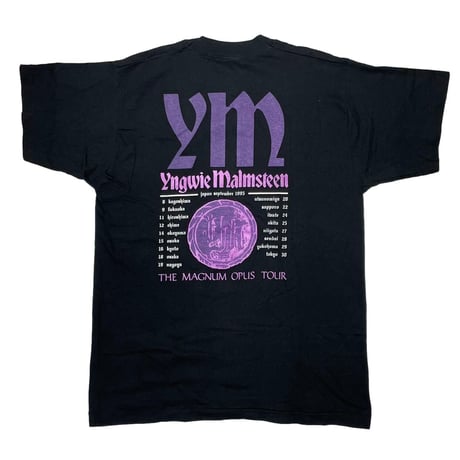 YNGWIE MALMSTEEN THE MAGNUM OPUS TOUR 1995 FRUIT OF THE LOOM LARGE 4190