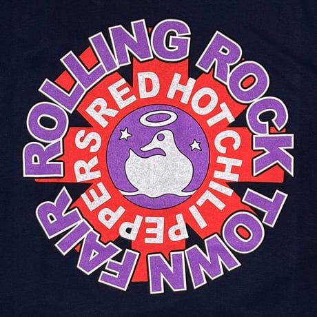 RED HOT CHILI PEPPERS ROLLING ROCK TOWN FAIR NAVY GILDAN XL 9554
