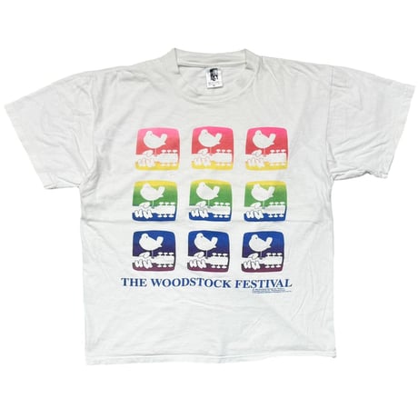 WOODSTOCK 1994 FESTIVAL RAINBOW LOGO WHITE GEM XL 5614