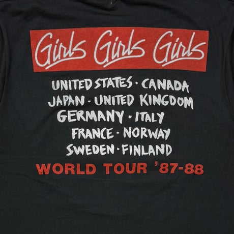 MOTLEY CRUE BAD BOYS GIRLS WORLD TOUR 87/88 SCREEN STRARS FITS LARGE 9214