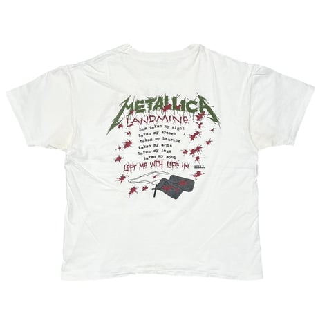 METALLICA PUSHEAD 1989 ONE WHITE HANES XL 5517