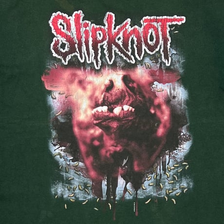Slipknot 2001 INTERNATIONAL INFECTION DELTA LARGE LS GREEN 0620