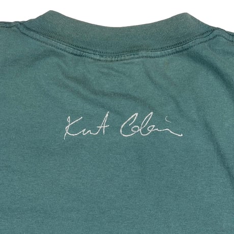NIRVANA 1997 KURT COBAIN PORTRAIT FADED GREEN GIANT XL 2198