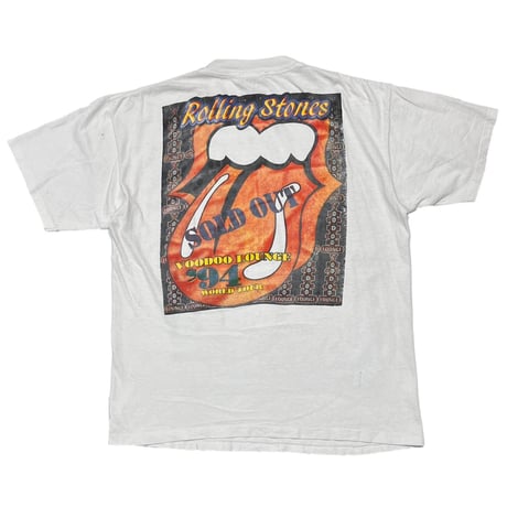 ROLLING STONES VOODOO LOUNGE SPIKE TONGUE BOOTLEG WHITE LARGE 8504