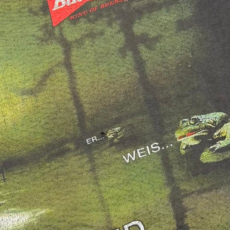 Budweiser 1995 BACK 3 FROGS ...BUD WEIS... ER... FITS XL 5224