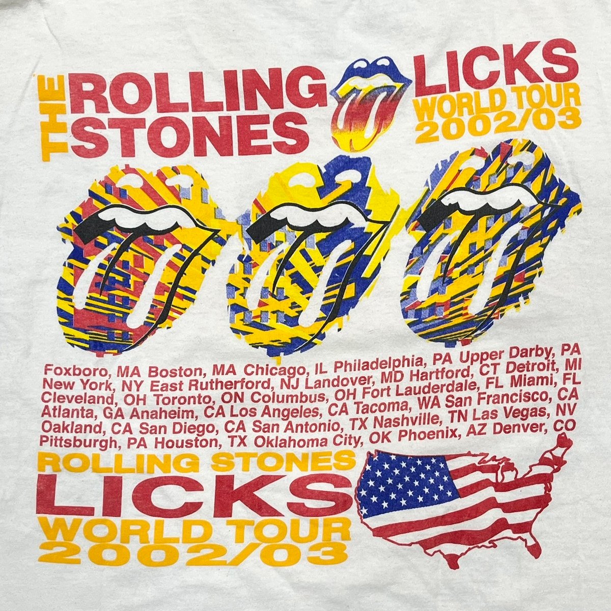 ヴィンテージ2002☆rolling stones 2002 Rolling Stones Licks World Tour Shirt – WyCo Vintage