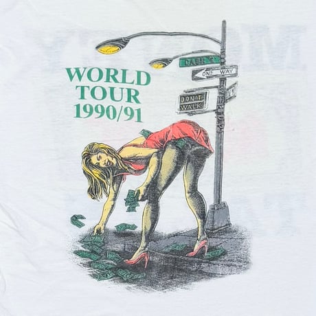 AC/DC 1990 MONEY TALKS WORLD TOUR WHITE FITS XL 0550