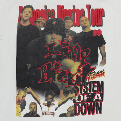 LIMP BIZKIT BILLIONAIRE PIRATES TOUR 1999 LS WHITE DELTA LARGE 9522