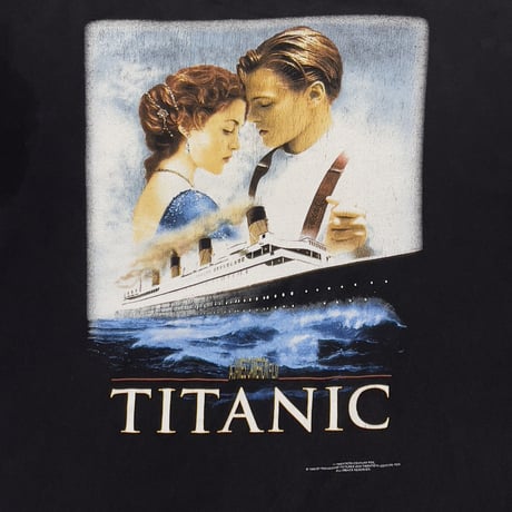 TITANIC 1998 MOVIE PROMO TEE BLACK XL 0982