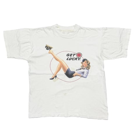 LUCKY STRIKE PINUP GIRL GET LUCKEY WHITE FITS LARGE 8870