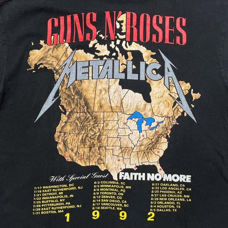 METALLICA × GUNS N ROSES 1992 NORTH AMERICAN TO