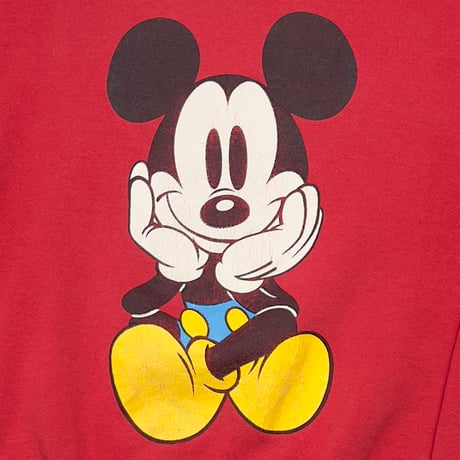 DISNEY VINTAGE MICKEY BLUE PANT DOUBLESIDE SWEAT RED FITS XL 4219
