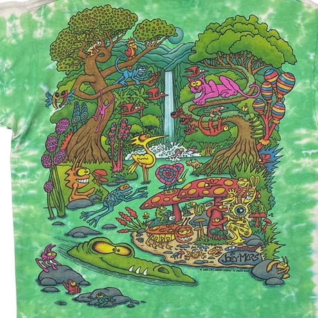JOEY MARS 1995 ENCHANTED RAINFOREST OVP TIE DYE LIQUID BLUE XL 5223
