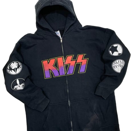 KISS LOGO ZIP UP HOODED SWEATSHIRT ALSTYLE LARGE 1782