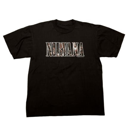 NIRVANA LOGO TEE PERFORMANCE ON MTV UNPLUGGED  FITS LARGE 5808