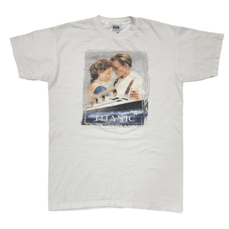 TITANIC 1998 MOVIE PROMO POSTER DESIGN WHITE OSFA FITS XL 6373