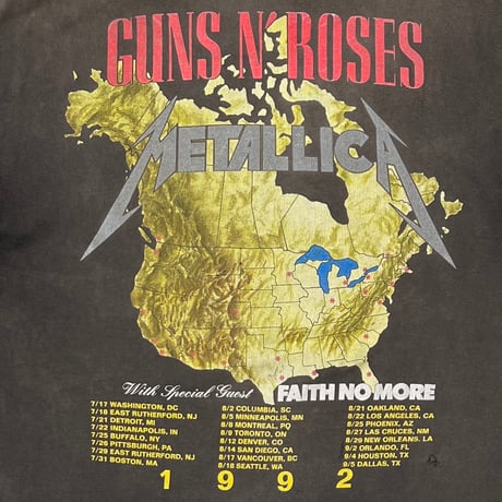 GUNS N' ROSES x METALLICA 1992 TOUR BROCKUM LARGE 9780