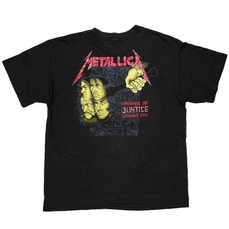 METALLICA PUSHEAD DAMAGED JUSTICE FITS L-XL 3486