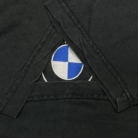 BMW OFFICIAL EMBROIDERY LOGO TEE BLACK FIT LIKE LARGE 6843