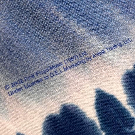 PINK FLOYD 00s WISH YOU WERE HERE TIE DYE LIQUID BLUE XL 2786