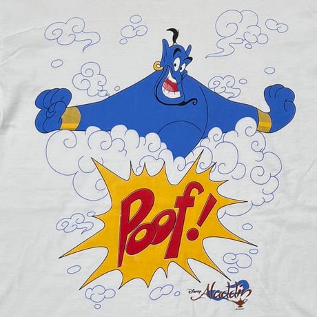 DISNEY VINTAGE Aladdin POOF! WHITE LARGE 9467