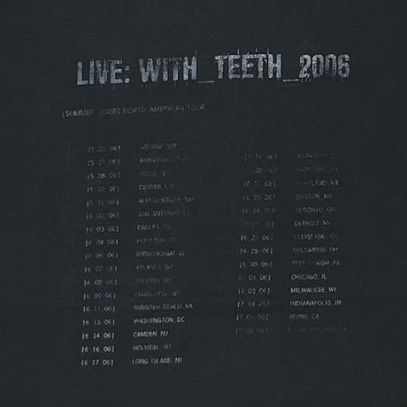 NINE INCH NAILS BOX LOGO LIVE : WITH TEETH 2006 FITS XL 5859