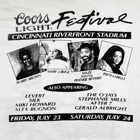 Coors LIGHT FESTIVAL 1993 MARY J. BLIGE MAZE BUGS BUNNY Whoop There It Is BOOTLEG WHITE XL 8810