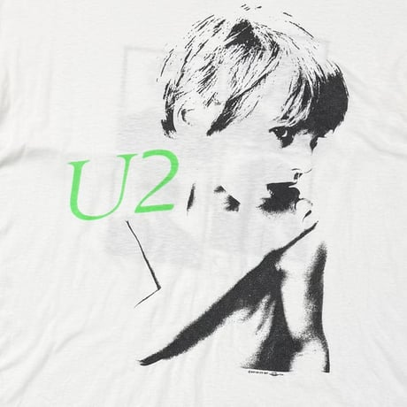 U2 BOY GREEN TEXT WHITE XL 3335