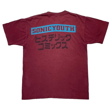 SONIC YOUTH ヒステリックコミックス 無敵戦隊 ソニックユース BURGUNDY FITS LARGE 7092