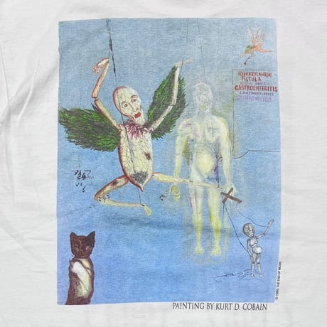 NIRVANA KURT COBAIN MEMORIAL ADULT WHITE GIANT by TULTEX XL 7053