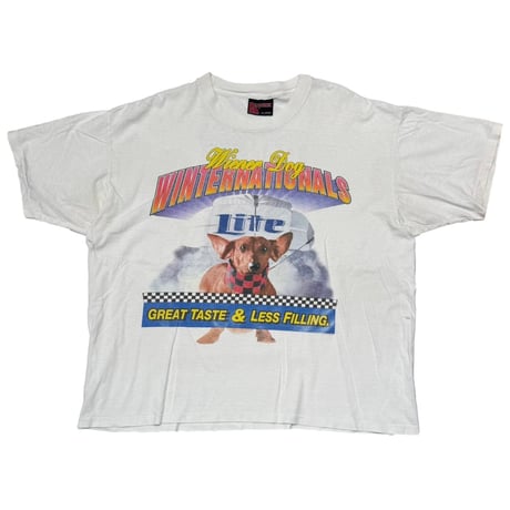 OLD & VINTAGE WIENER DOG 1993 WINTERNATIONALS Budweiser WHITE XL 4499