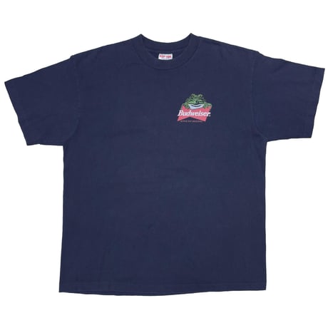 Budweiser 1997 3 FROGS & VARIOUS Budweiser BEER NAVY SOF TEE XL 3051